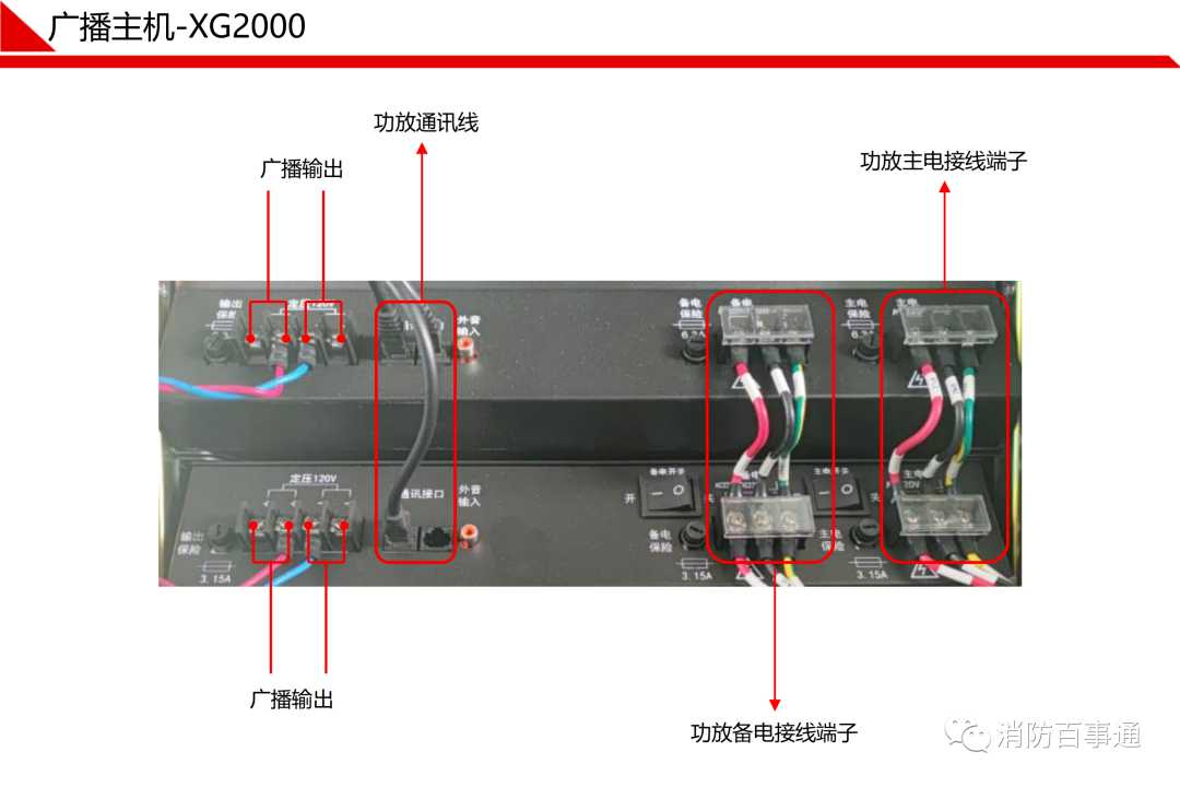 依爱消防广播主机怎么接线