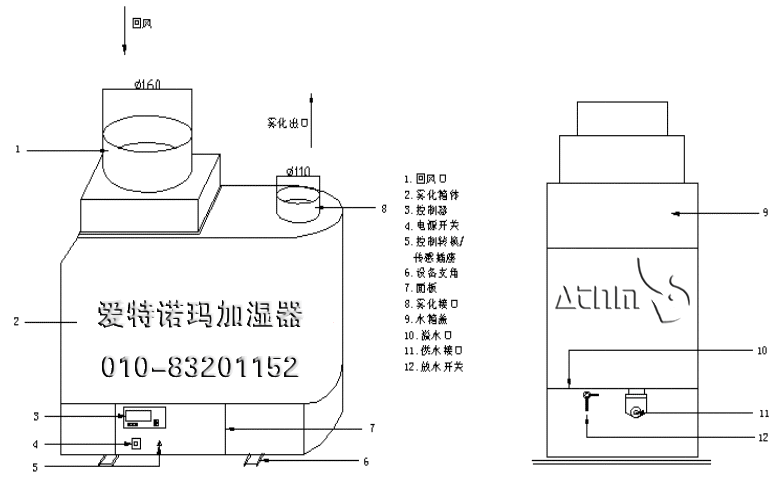 加湿器主机结构图