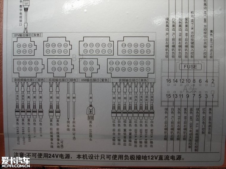 大众导航主机接线说明