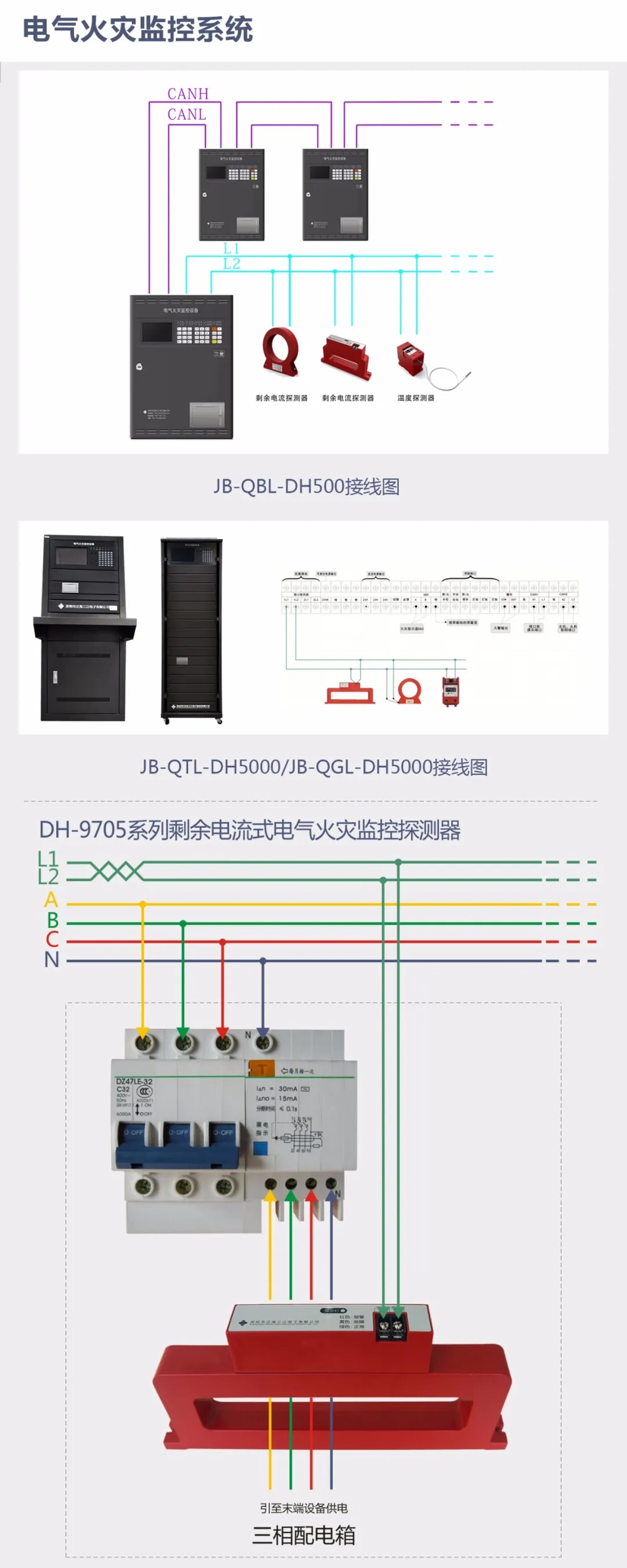 消防联网监控主机端子示意图