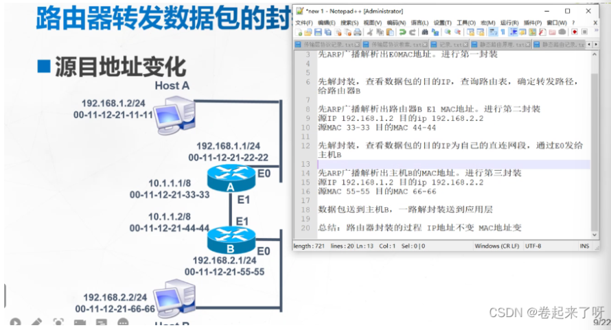 路由器如何数据给目的主机