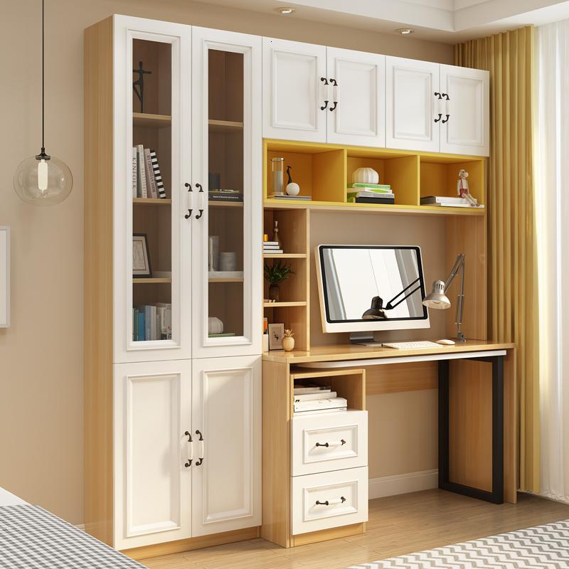 可放主机有柜子的书桌