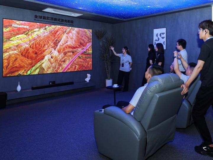 海信激光电视主机桌子