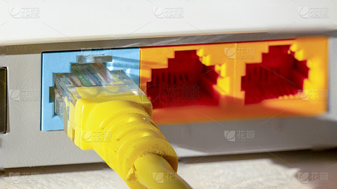 主机网口橘红色