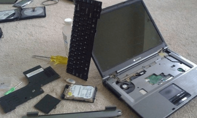 台式主机不小心进水了