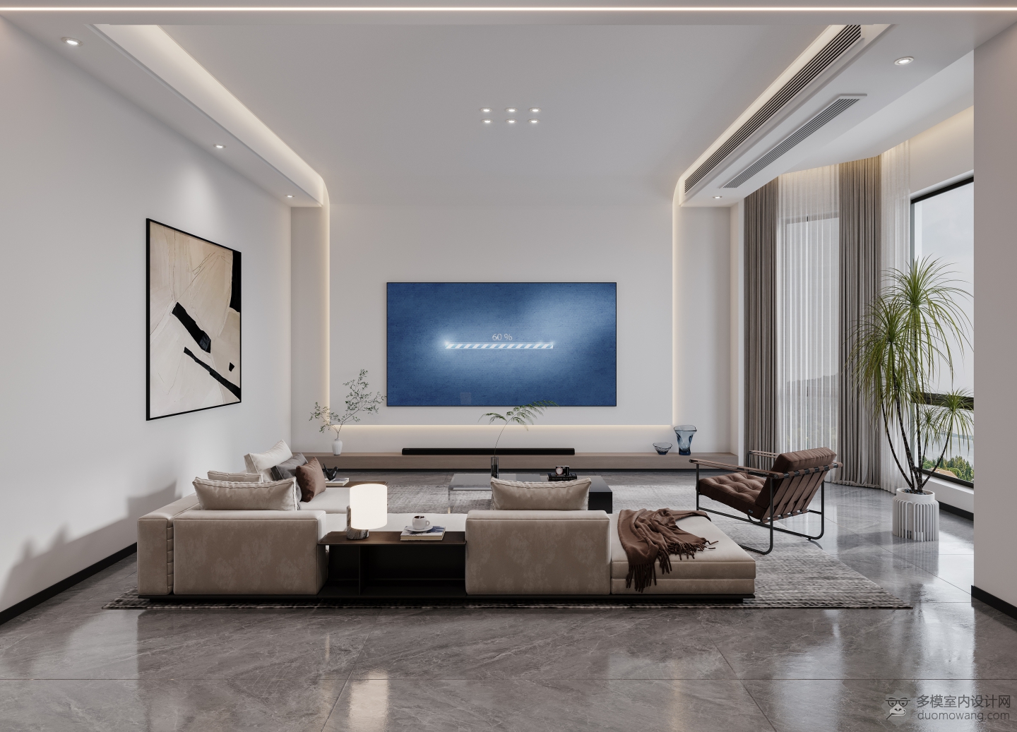 主机接电视效果图