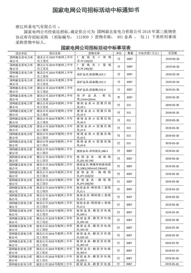 国金电力主机招标