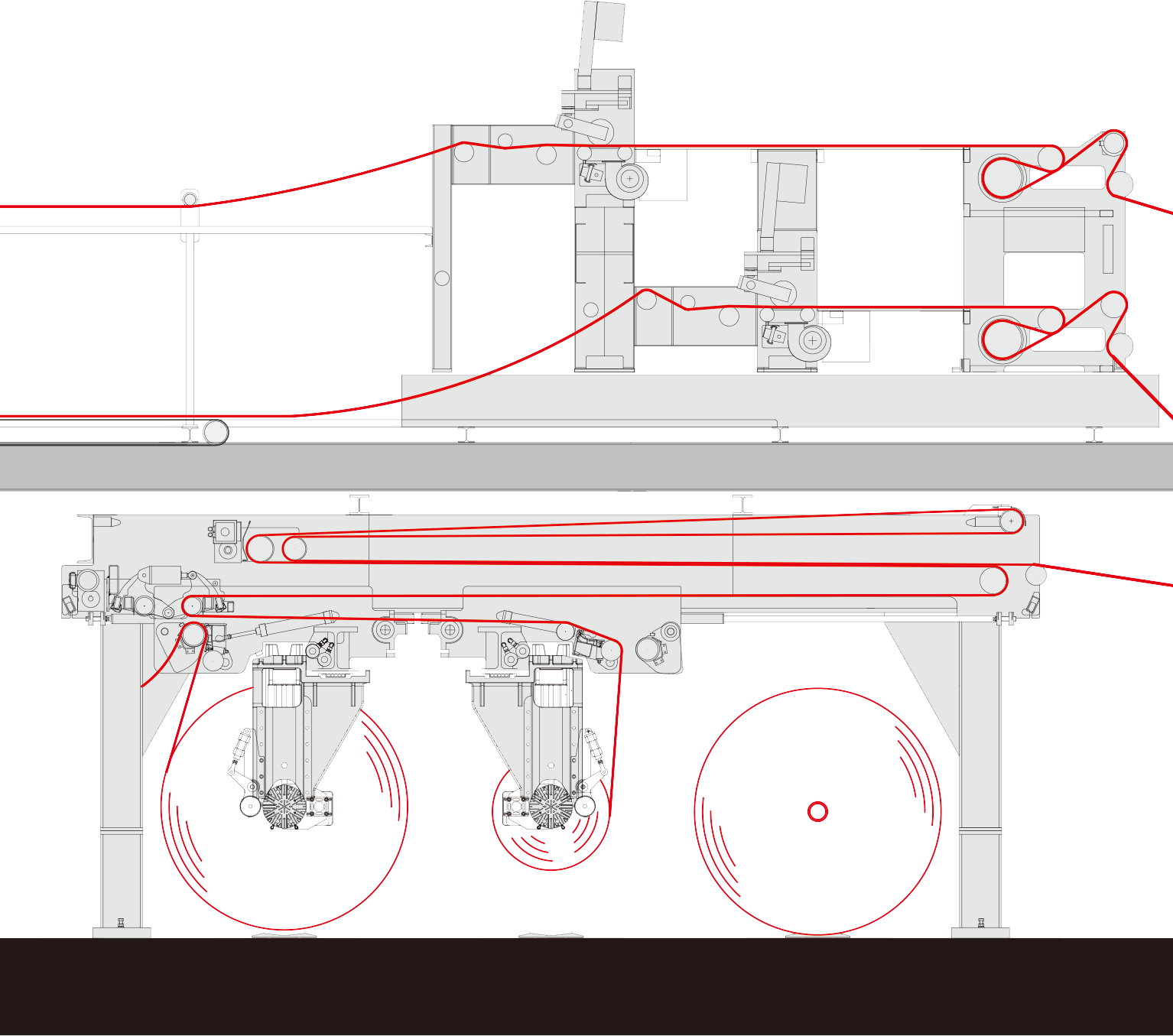 给纸机与主机配合