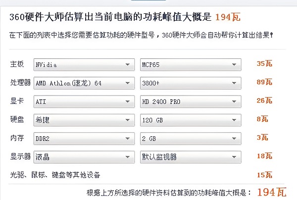 一般的双核主机功率