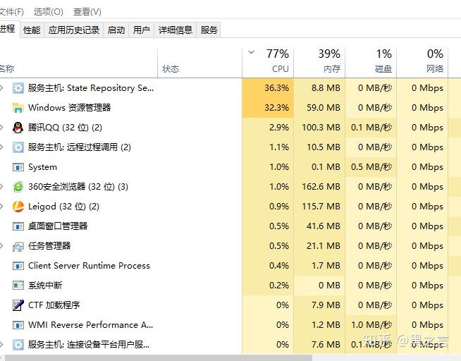任务管理器显示一堆服务主机