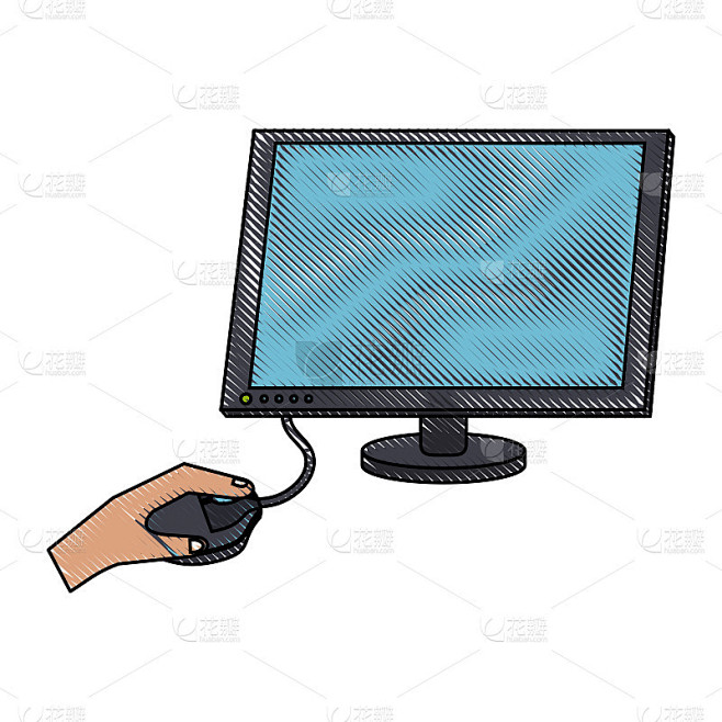 鼠标主机显示屏连接图